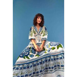 Off White Macaw Flight Maxi Dress